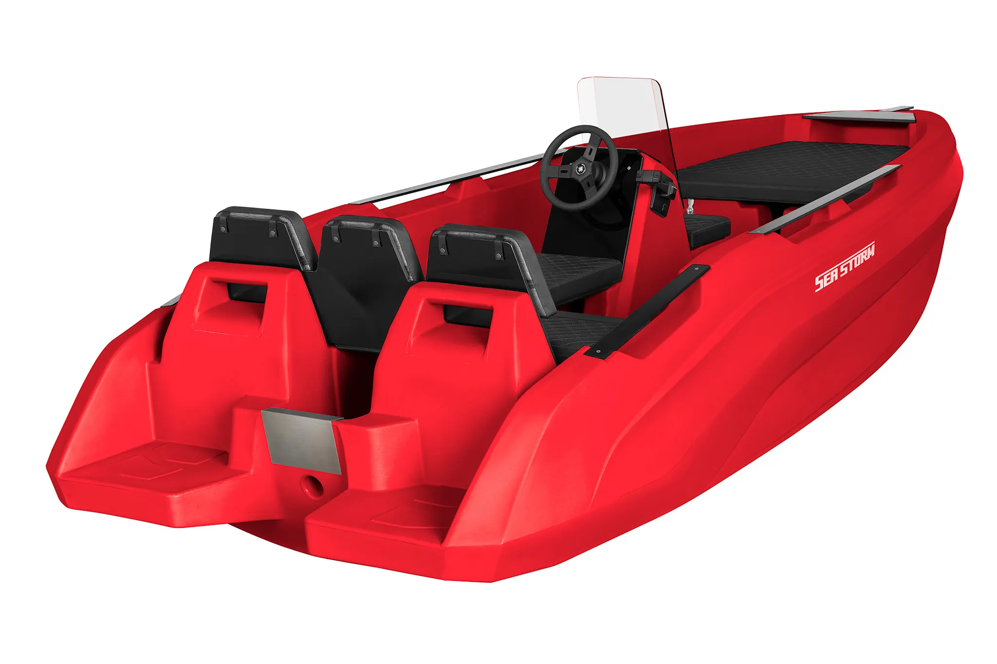 SeaStorm 14 Konsolenboot aus HDPE mit Steuerkonsole und Sitzbänken